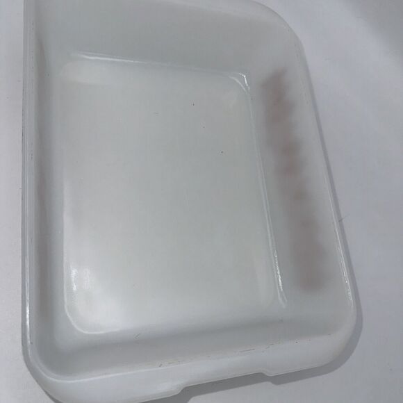 VTG White Ceramic Baking Dish with Copper‎ Wheat Pattern Farmhouse Kitchen Decor - Picture 11 of 14